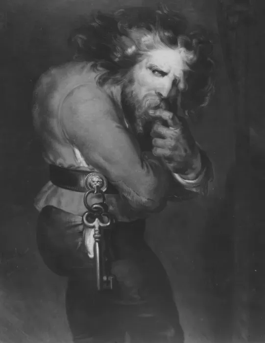 Gerahmter Druck : Quasimodo. Klopfgeschirn von Quasimodo aus dem Buch des Viktor Hugo Gerahmter Druck : Quasimodo. Klopfgeschirn von Quasimodo aus dem Buch des Viktor Hugo