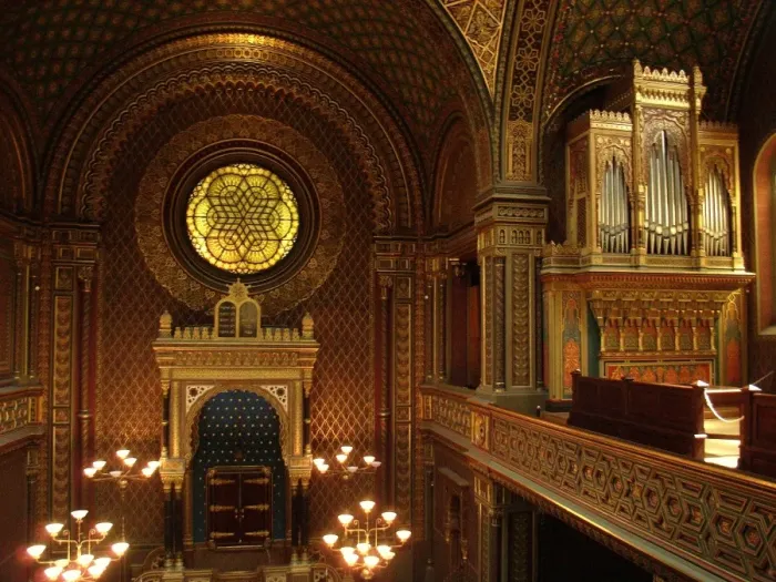 Gerahmter Druck : Die spanische Synagoge in Prag Gerahmter Druck : Die spanische Synagoge in Prag