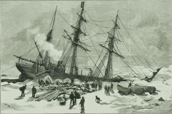 Gerahmter Druck : Die Sinking des Eisas am 21.August 1881 Gerahmter Druck : Die Sinking des Eisas am 21.August 1881