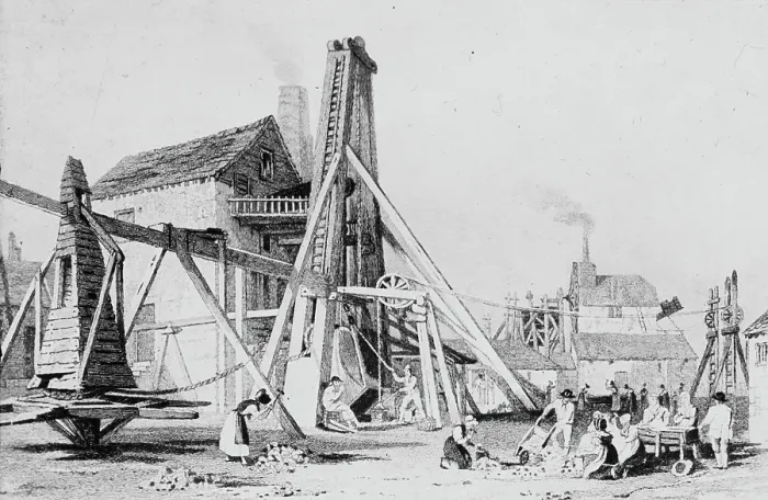 Gerahmter Druck : Dolcoath Mine, Camborne, Cornwall. 1831 Gerahmter Druck : Dolcoath Mine, Camborne, Cornwall. 1831