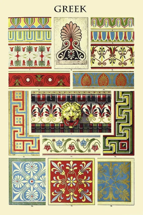 Gerahmter Druck : Polychromer Architektur Gerahmter Druck : Polychromer Architektur