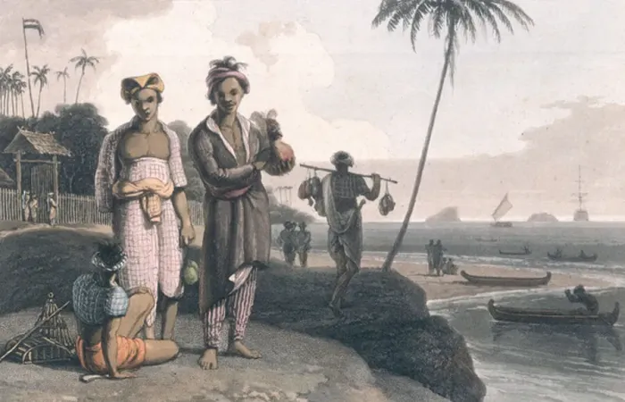 Gerahmter Druck : Die Malaien von Java, gezeichnet von den Künstlern, publ. von Longman, Hurst, Rees und Orme Gerahmter Druck : Die Malaien von Java, gezeichnet von den Künstlern, publ. von Longman, Hurst, Rees und Orme