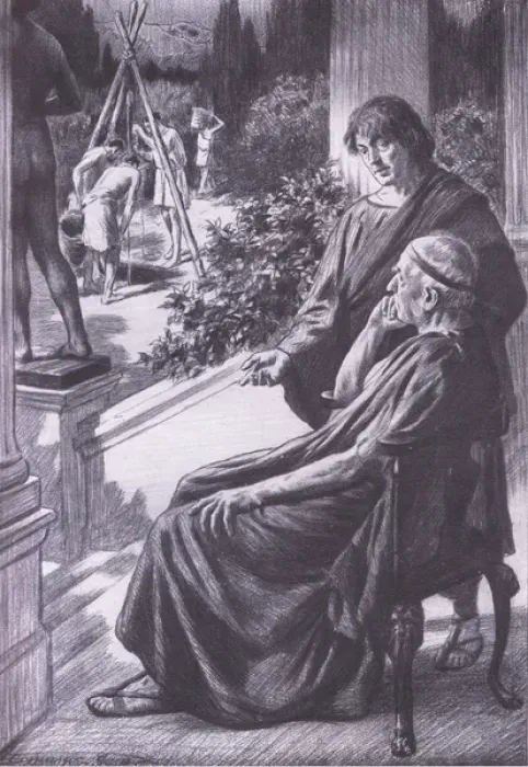 Gerahmter Druck : Demetrius löst ein schwieriges Problem, Bibbys Annual, 1916-1917 (Litho). Gerahmter Druck : Demetrius löst ein schwieriges Problem, Bibbys Annual, 1916-1917 (Litho).