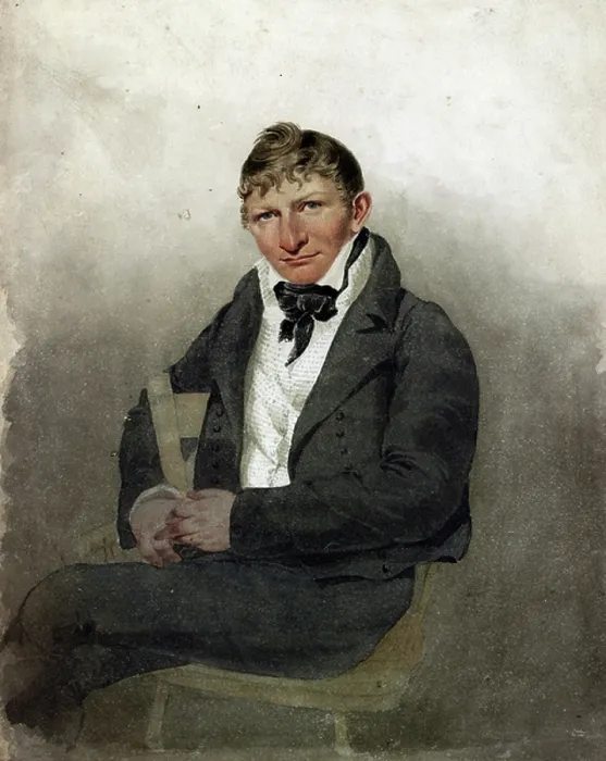 Gerahmter Druck : John Rubens Smith, Selbstporträt, Dreiviertelansicht, sitzend, vorderseitig. Gerahmter Druck : John Rubens Smith, Selbstporträt, Dreiviertelansicht, sitzend, vorderseitig.