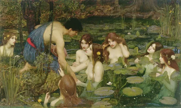 Gerahmter Druck : Hylas und die Nymphen, 1896 (Öl auf Leinwand) Gerahmter Druck : Hylas und die Nymphen, 1896 (Öl auf Leinwand)