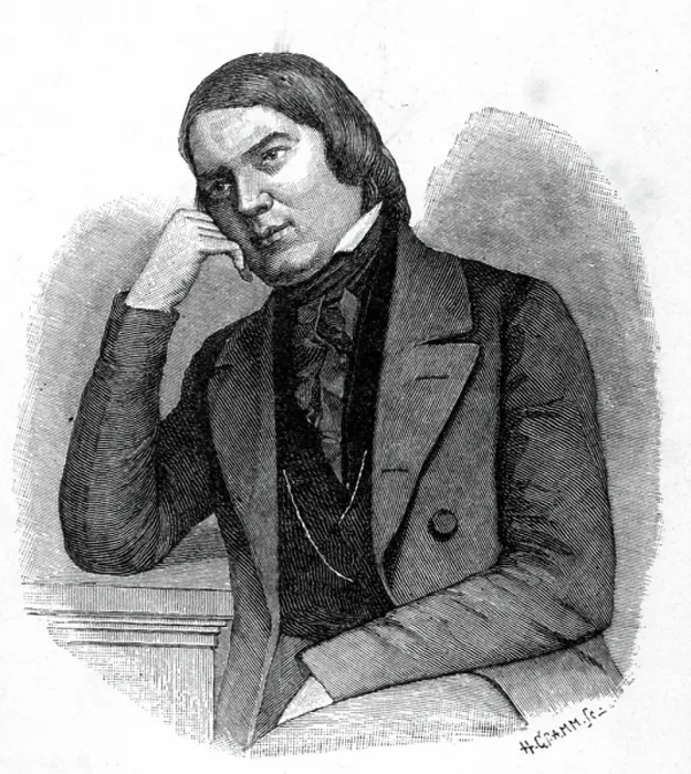 Gerahmter Druck : Robert Schumann Gerahmter Druck : Robert Schumann