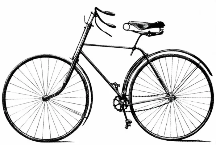 Gerahmter Druck : Rad, um 1900, Lithographie