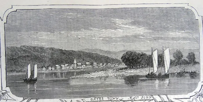 Gerahmter Druck : Gates Town, 1860 Gerahmter Druck : Gates Town, 1860