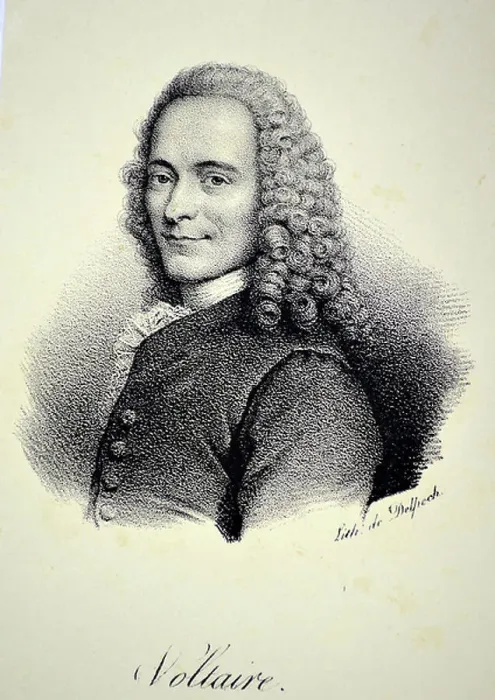 Gerahmter Druck : Voltaire, 1840 (Lithographie) Gerahmter Druck : Voltaire, 1840 (Lithographie)