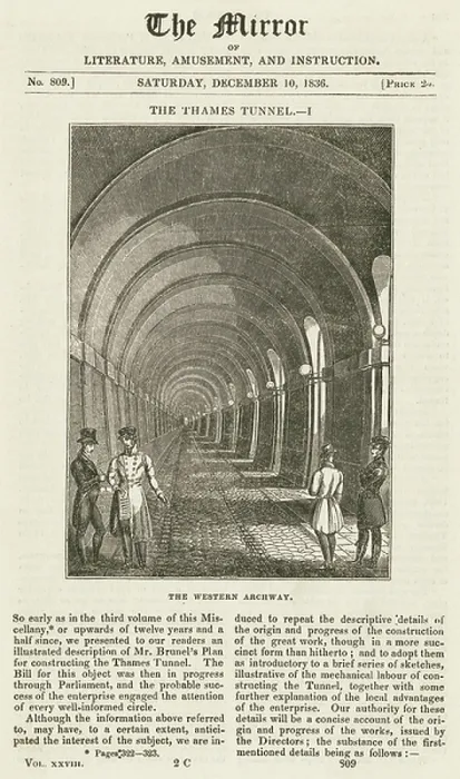 Gerahmter Druck : Thames-Tunnel Gerahmter Druck : Thames-Tunnel