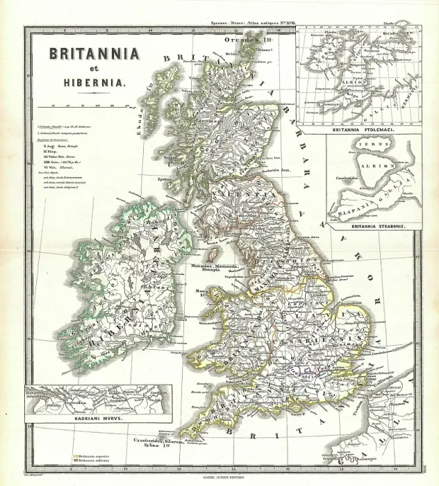 Gerahmter Druck : 1865, Spruners Karte der Britischen Inseln, England, Schottland, Irland, Topographie, Kartografie Gerahmter Druck : 1865, Spruners Karte der Britischen Inseln, England, Schottland, Irland, Topographie, Kartografie
