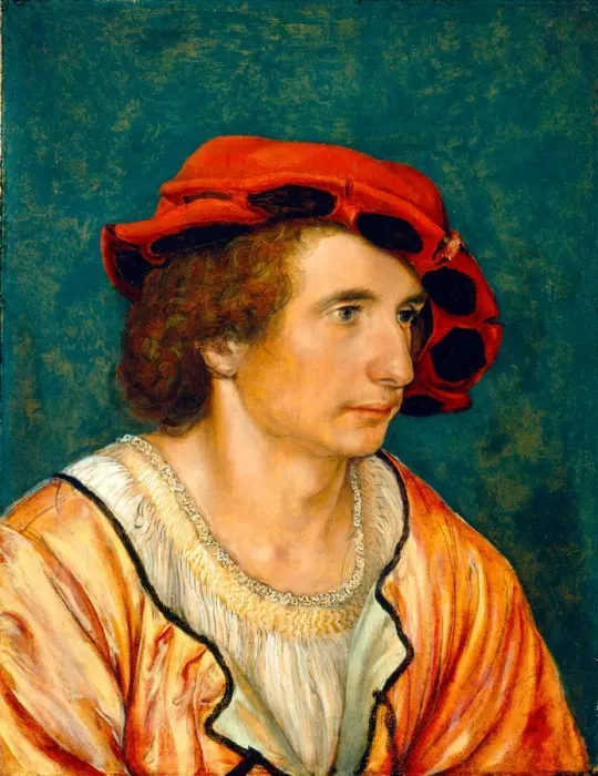 Gerahmter Druck : Zugeschrieben Hans Holbein dem Jüngeren, deutscher (), Portrait eines jungen Mannes. Gerahmter Druck : Zugeschrieben Hans Holbein dem Jüngeren, deutscher (), Portrait eines jungen Mannes.