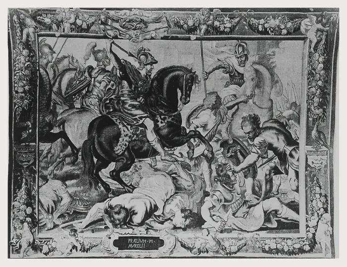 Gerahmter Druck : Schlacht von Marcus Aurelius Gerahmter Druck : Schlacht von Marcus Aurelius