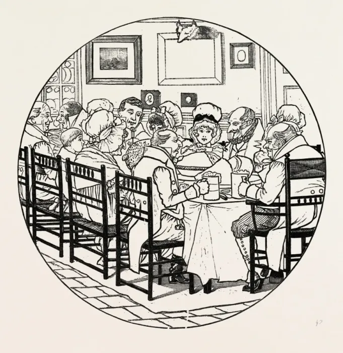 Gerahmter Druck : Bloomfield's Horkey, GESCHÄFTSMARKEN 1882 Gerahmter Druck : Bloomfield's Horkey, GESCHÄFTSMARKEN 1882