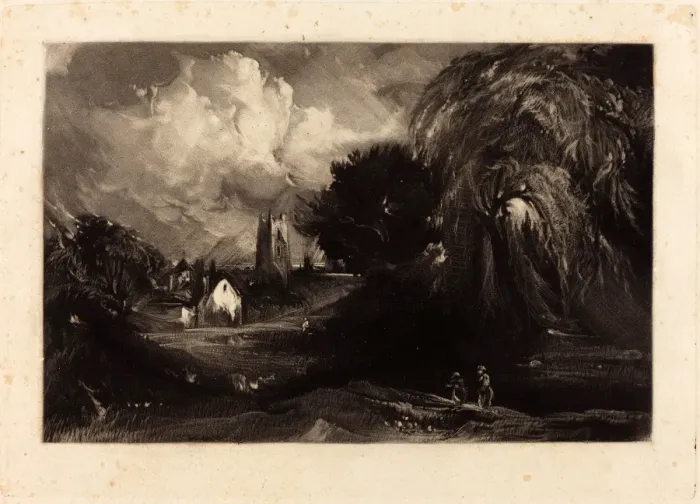 Gerahmter Druck : David Lucas nach John Constable (Britisch, 1802-1881), Stoke-by-Neyland Gerahmter Druck : David Lucas nach John Constable (Britisch, 1802-1881), Stoke-by-Neyland