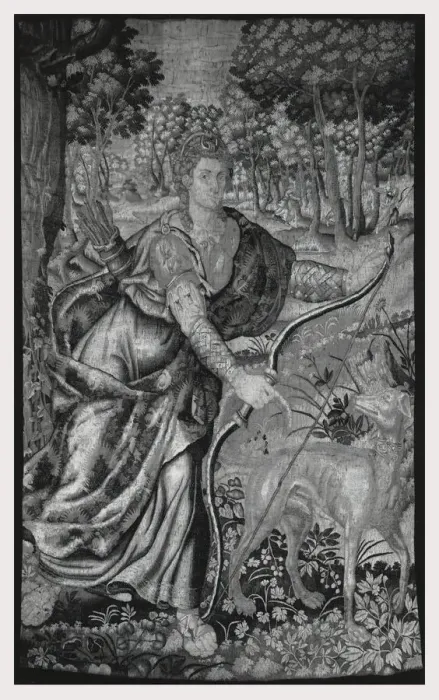 Gerahmter Druck : Diana spannt Bogensehne. Gerahmter Druck : Diana spannt Bogensehne.