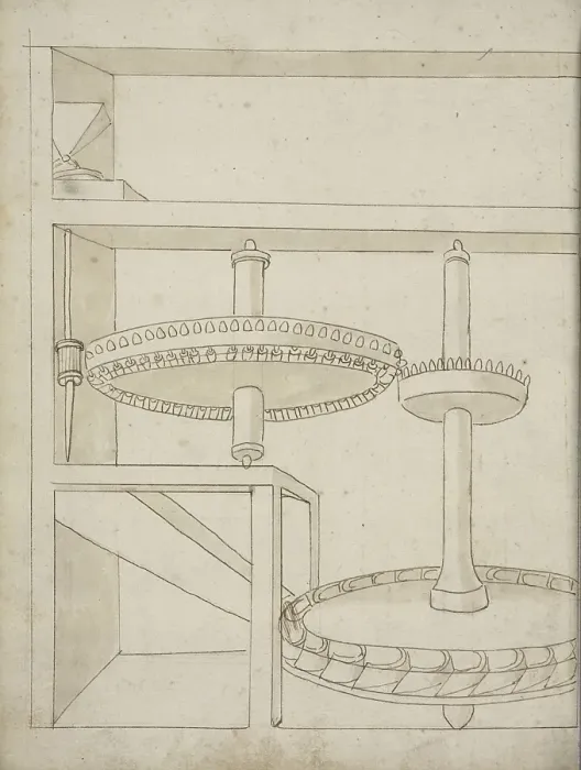 Gerahmter Druck : Folio 40 Millen horizontaler Wasserrad Edificij et Gerahmter Druck : Folio 40 Millen horizontaler Wasserrad Edificij et