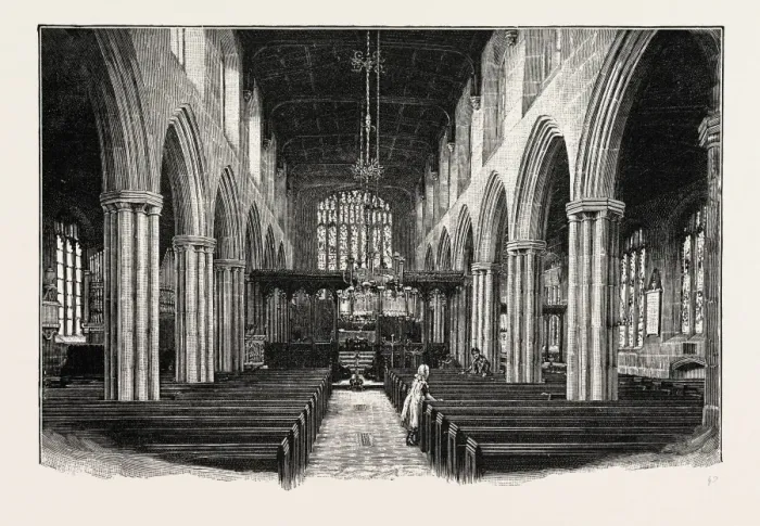 Gerahmter Druck : Gresford: die Nave Gerahmter Druck : Gresford: die Nave