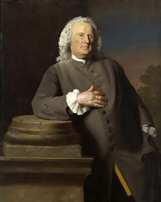 Gerahmter Druck : Johann von Singleton Kopplei (amerikanisch , 1738-1815), Epes Sargent, um 1760 Öl auf Leinwand