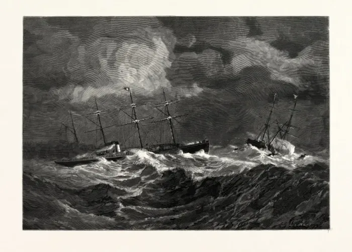 Gerahmter Druck : Die Rettung, von J.O.Davidson Gerahmter Druck : Die Rettung, von J.O.Davidson