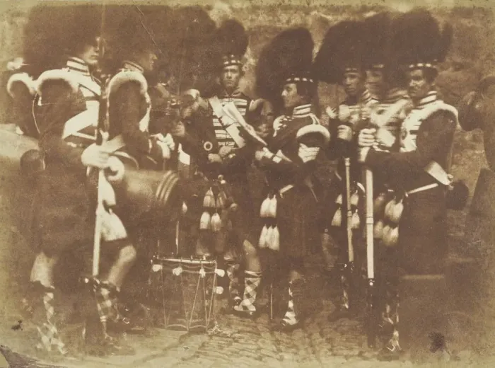 Gerahmter Druck : Sergeant 92. Gordon Highlanders liest Befehle