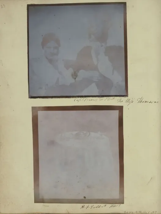Gerahmter Druck : Tischtopf Tischbesteck William Henry Fox Talbot