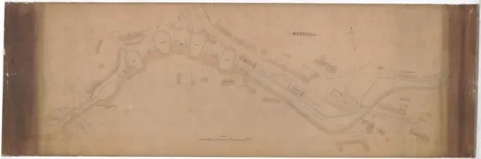 Gerahmter Druck : Entwässerungsplan des Forths und Clydes Kanals in Maryhill Gerahmter Druck : Entwässerungsplan des Forths und Clydes Kanals in Maryhill