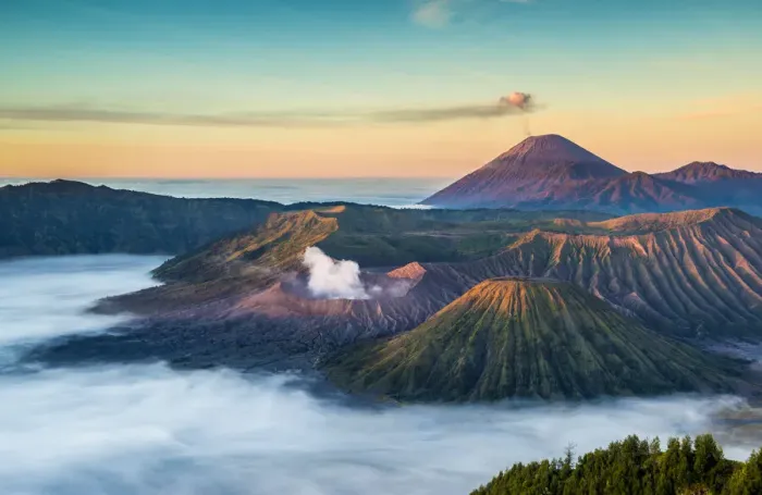 Gerahmter Druck : Brumos Vulkan, Java, Indonesien Gerahmter Druck : Brumos Vulkan, Java, Indonesien