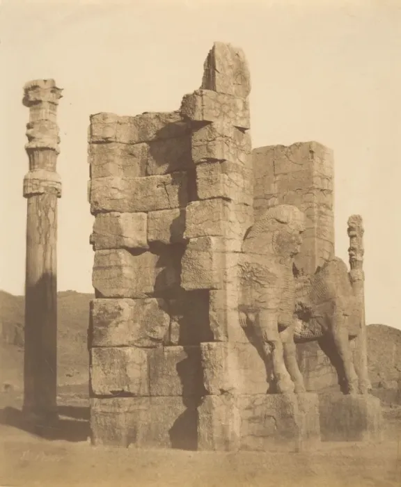 Gerahmter Druck : (10) Tor aller Völker, Persepolis, Fars, 1840er-50er Jahre. Erfinder: Luigi Pesce