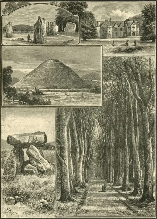 Gerahmter Druck : Avebury. Littlecote. Silbury. Devils Den. Grand Avenue. 1898. Schöpfer: Unbekannt Gerahmter Druck : Avebury. Littlecote. Silbury. Devils Den. Grand Avenue. 1898. Schöpfer: Unbekannt
