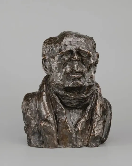 Gerahmter Druck : Benedictus Dellesert (Modell), um ca. 1832 / 35; Guss, um 1929 / 30 von Honoré Daumier