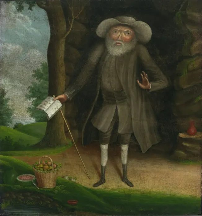 Gerahmter Druck : Benjamin Lay um 1750-1758 von William Williams geschaffen Gerahmter Druck : Benjamin Lay um 1750-1758 von William Williams geschaffen