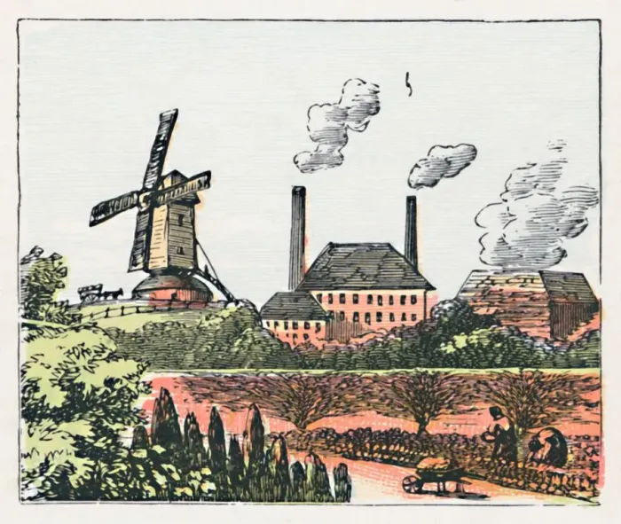 Gerahmter Druck : Brentfeld, 1910 Gerahmter Druck : Brentfeld, 1910