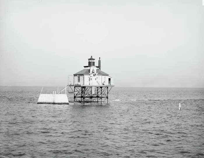 Gerahmter Druck : Leuchtturm Bug, Boston (Massachusetts), ca 1906; Künstler unbekannt Gerahmter Druck : Leuchtturm Bug, Boston (Massachusetts), ca 1906; Künstler unbekannt