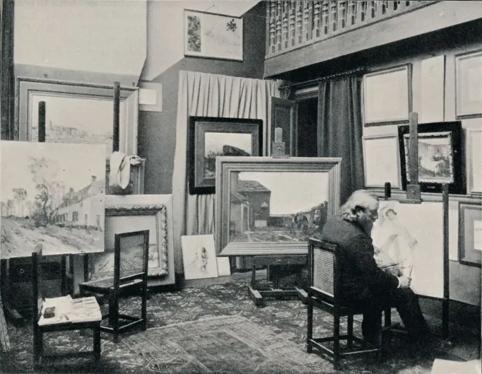 Gerahmter Druck : Kazin im Studium, 1897 Gerahmter Druck : Kazin im Studium, 1897