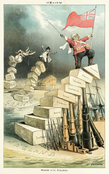 Gerahmter Druck : Karikatur von Puck zwischen 1880 und 1889. Ersteller: Joseph Keppler, Bernhard Gillam Gerahmter Druck : Karikatur von Puck zwischen 1880 und 1889. Ersteller: Joseph Keppler, Bernhard Gillam
