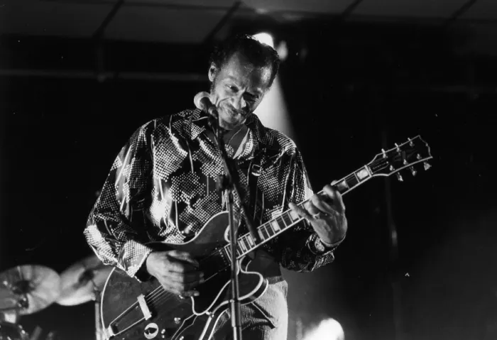 Gerahmter Druck : Chuck Berry in Bognor Regis 1994 Gerahmter Druck : Chuck Berry in Bognor Regis 1994
