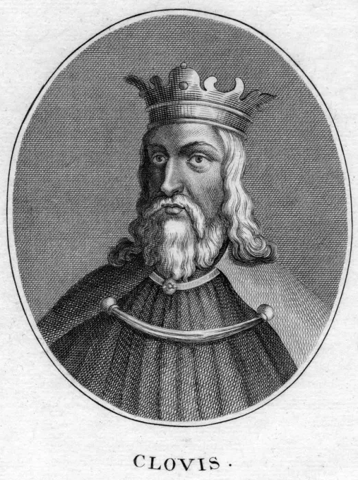 Gerahmter Druck : Klovis, König der Franken Gerahmter Druck : Klovis, König der Franken