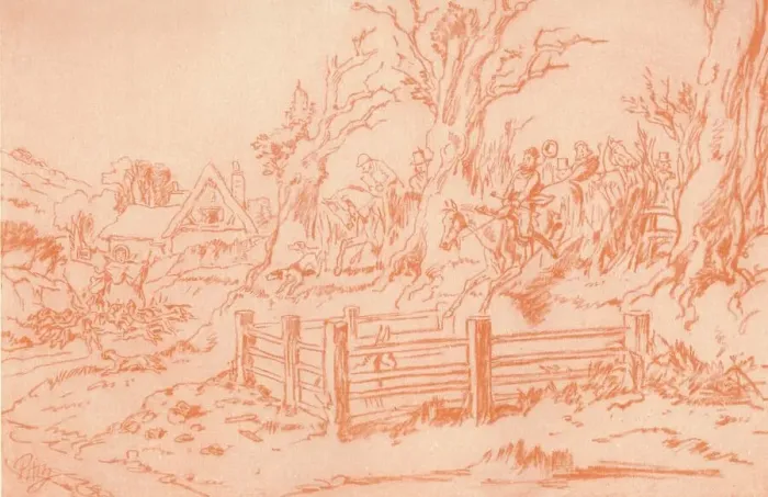 Gerahmter Druck : Verwirre mich in diesem Pinfold!, 1856, (1922). Künstler: Hablot Knight Browne Gerahmter Druck : Verwirre mich in diesem Pinfold!, 1856, (1922). Künstler: Hablot Knight Browne