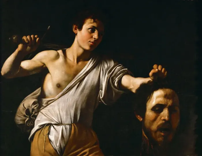 Gerahmter Druck : David mit dem Kopf des Goliath Gerahmter Druck : David mit dem Kopf des Goliath