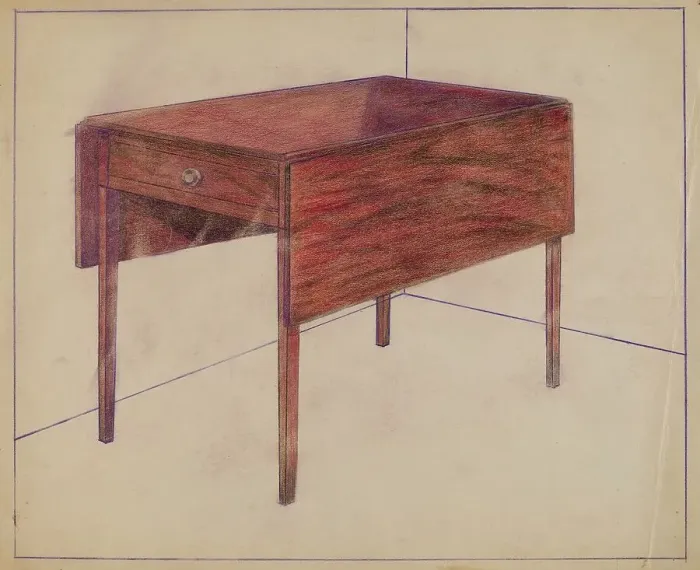Gerahmter Druck : Tischblatt mit abgebrochener Blätterform, um ca. 1936 von Charles Charon geschaffen wurde Gerahmter Druck : Tischblatt mit abgebrochener Blätterform, um ca. 1936 von Charles Charon geschaffen wurde