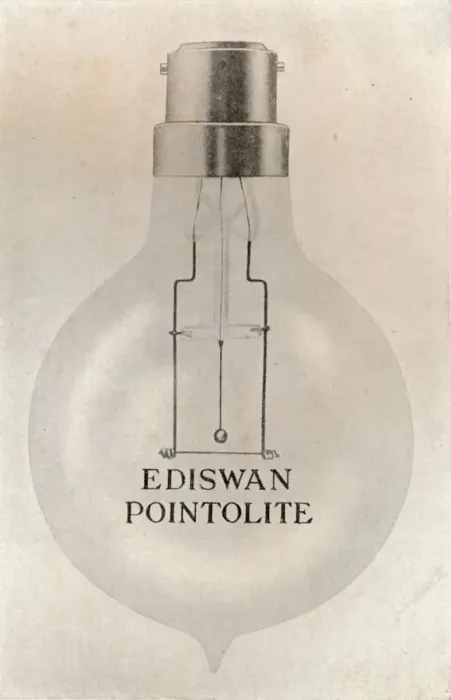 Gerahmter Druck : Der Ediswan-Pointolite, um 1916 Gerahmter Druck : Der Ediswan-Pointolite, um 1916