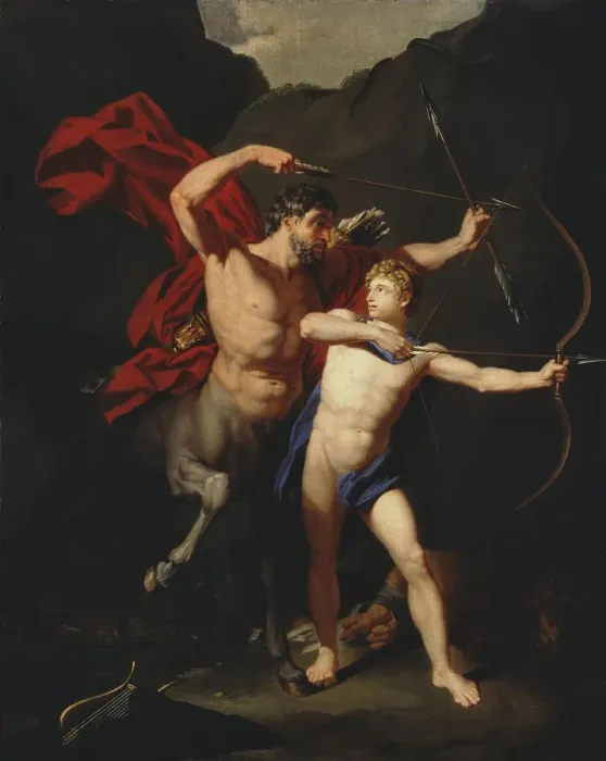 Gerahmter Druck : Die Bildung des Achilleus Gerahmter Druck : Die Bildung des Achilleus