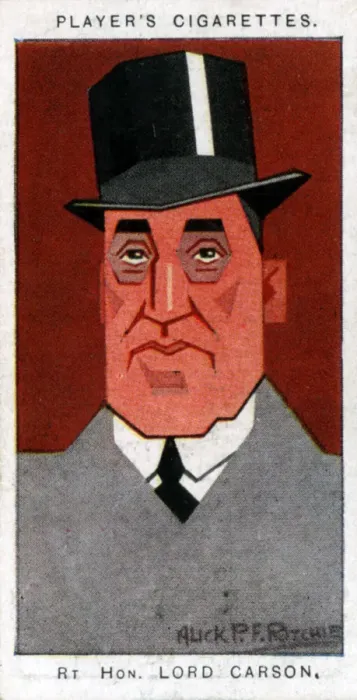 Gerahmter Druck : Edward Carson, 1. Baron von Carson, führender Mann aus dem Norden und Befürworter , 1926. Künstler: Alick P F Ritchie Gerahmter Druck : Edward Carson, 1. Baron von Carson, führender Mann aus dem Norden und Befürworter , 1926. Künstler: Alick P F Ritchie