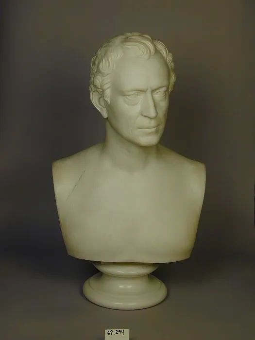 Gerahmter Druck : Edward Everett, modelliert 1841, geschnitzt ca. 1855. Schöpfer: Hiram Powers Gerahmter Druck : Edward Everett, modelliert 1841, geschnitzt ca. 1855. Schöpfer: Hiram Powers