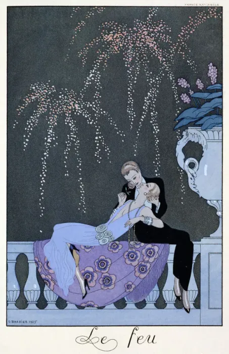 Gerahmter Druck : Die Flamme, 1925 Gerahmter Druck : Die Flamme, 1925