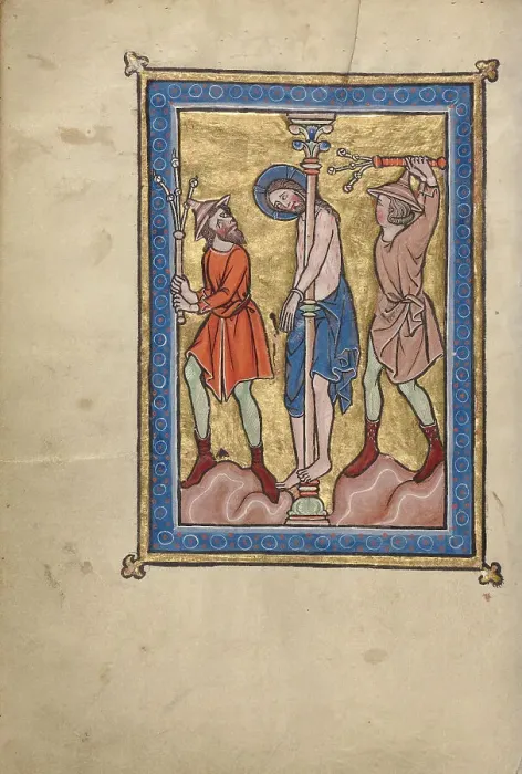 Gerahmter Druck : Die Schlagung des Lagers; Psalter, Mitte 1200er Jahre. Ersteller unbekannt Gerahmter Druck : Die Schlagung des Lagers; Psalter, Mitte 1200er Jahre. Ersteller unbekannt