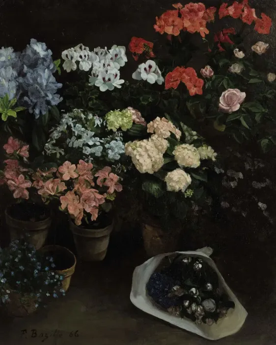 Gerahmter Druck : Blumen, 1866 Gerahmter Druck : Blumen, 1866