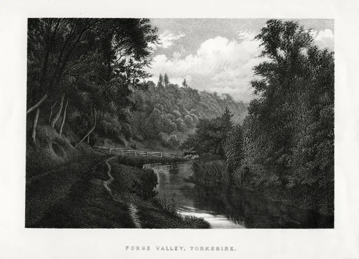 Gerahmter Druck : Förder Tal, Jorkshire , 1896 Gerahmter Druck : Förder Tal, Jorkshire , 1896