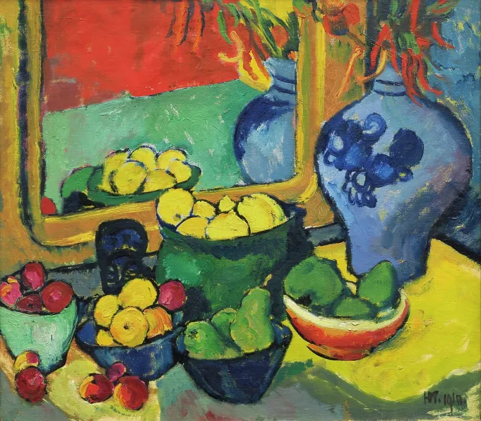 Gerahmter Druck : Frucht, 1910. Künstler: Pechstein, Hermann Max (1881-1955) Gerahmter Druck : Frucht, 1910. Künstler: Pechstein, Hermann Max (1881-1955)